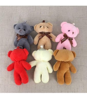 Alibee Kırmızı Yeni hediye Piople Bear Aksesuarlar 8 cm Peluş Oyuncak