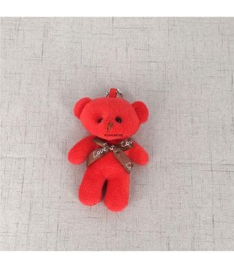 Alibee Kırmızı Yeni hediye Piople Bear Aksesuarlar 8 cm Peluş Oyuncak