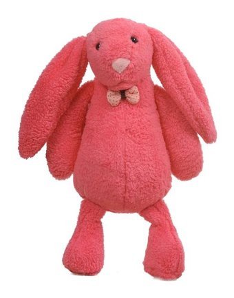 Sole Fuşya Uyku Arkadaşım Papyonlu Uzun Kulak Bunny Tavşan 65 cm Peluş Oyuncak