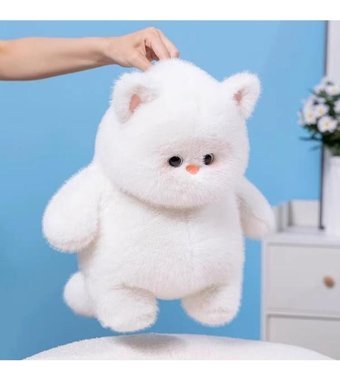 Jzcat Beyaz Çocuk Kedi Yavrusu Bebek 37 cm Peluş Oyuncak