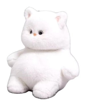 Jzcat Beyaz Çocuk Kedi Yavrusu Bebek 37 cm Peluş Oyuncak