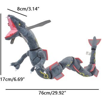 Takara Tomy Rayquaza Siyah Orjinal Pokemon 75 cm Peluş Oyuncak