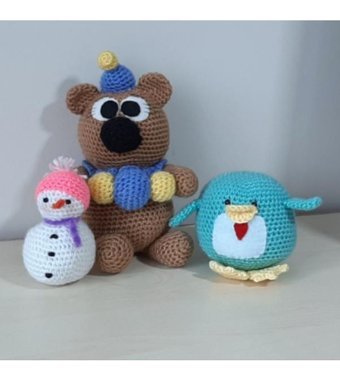 Nildamigurumi Örgü Oyuncak Ayı Penguen Kardan Adam Peluş Oyuncak