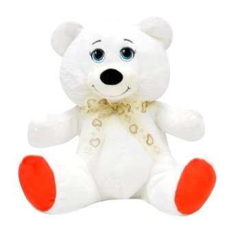 Selay Oyuncak Beyaz Göbekli Ayı 28 cm Peluş Oyuncak