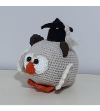 Nildamigurumi Örgü Baykuş Mezuniyet Peluş Oyuncak