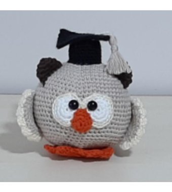 Nildamigurumi Örgü Baykuş Mezuniyet Peluş Oyuncak