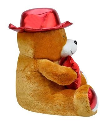 Selay Oyuncak Kahverengi Şapkalı Ayı 40 cm Peluş Oyuncak