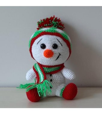 Nildamigurumi Örgü Kardan Adam Peluş Oyuncak