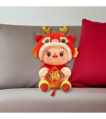 Magideal Suntek Yeni Yıl Peluş Ejderha Peluş Oyuncak