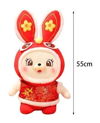 Magideal Suntek Yeni Yıl Dolması Tavşan Peluş Oyuncak