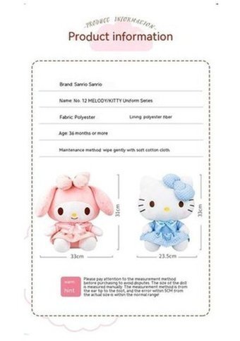 Alibee Qixun Sinley Sanrio My Melody Bebek Hediye 31 cm Peluş Oyuncak
