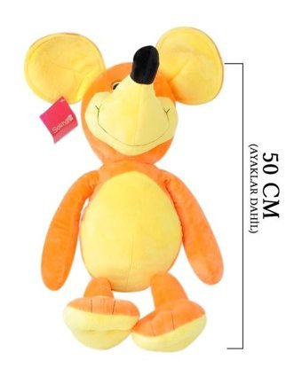 Selay Oyuncak Fare Turuncu 50 cm Peluş Oyuncak