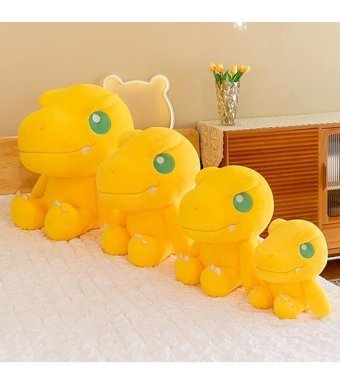 Luckystar Dinozor Agumon Figürü Sarı Peluş Oyuncak