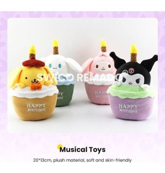 Worryfreeshopping Sevimli Çizgi Film Müzik Pembe Peluş Oyuncak