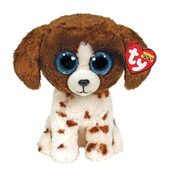 Ty Beanie Boos Muddles Kahverengi Beyaz Peluş Köpek 24 cm Peluş Oyuncak