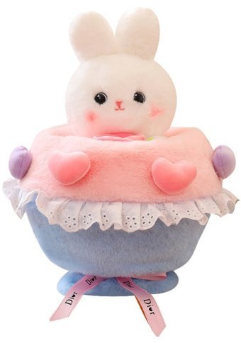 Oloey Dönüştürülmüş Tavşan Buketi Bebek 30 cm Peluş Oyuncak