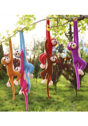 Sole Lila Maymun Elleri Yapışabilen Uyku Ve Oyun Arkadaşı 70 cm Peluş Oyuncak