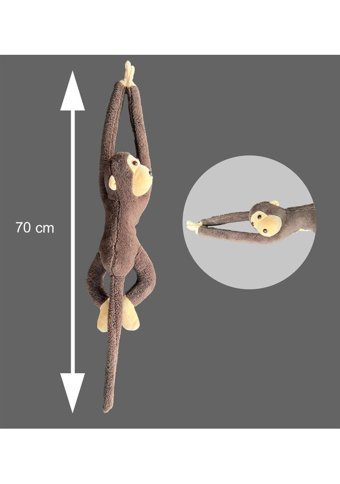 Sole Lila Maymun Elleri Yapışabilen Uyku Ve Oyun Arkadaşı 70 cm Peluş Oyuncak