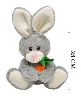 Selay Oyuncak Gri Tavşan Oyuncak 28 cm Peluş Oyuncak