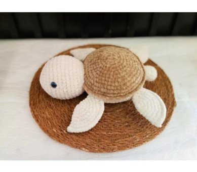 Life For You El Örgüsü Amigurumi Kaplumbağa Peluş Oyuncak 42 cm