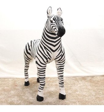 Alibee Siyah Beyaz Bee Man Zebra Peluş Oyuncak
