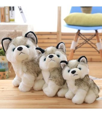 Alibee Beyaz Prodigy Toy Husky Bebek Peluş Oyuncak