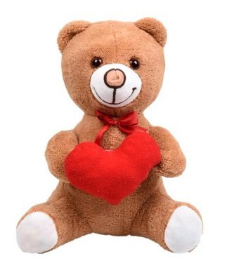 Sole Beyaz Sevdiklerinize Özel Kalp Tutan. Şirin Peluş Ayıcık 30 cm