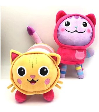 Alibee Sinley 2 Adet Gabby Dollhouse Gülen Kedi Yumuşak Peluş Oyuncak
