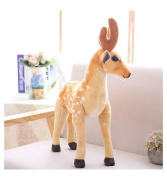Yk Store Sevimli Gerçek Görünümlü Geyik 45 cm Peluş Oyuncak