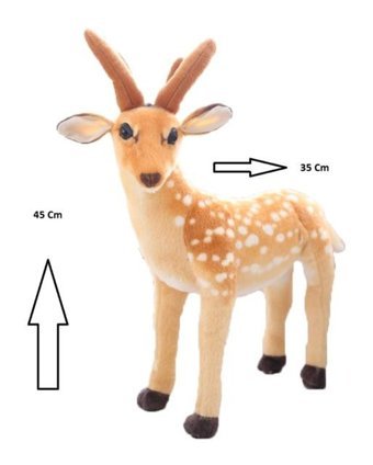 Yk Store Sevimli Gerçek Görünümlü Geyik 45 cm Peluş Oyuncak