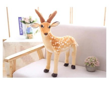 Yk Store Sevimli Gerçek Görünümlü Geyik 45 cm Peluş Oyuncak