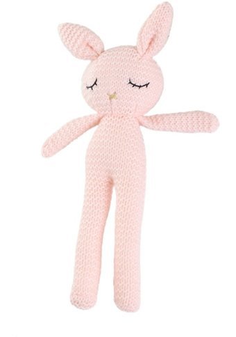 Jzcat Pembe Çocuk Sevimli Yün Tavşan Oyuncak Bebek 25 cm Peluş Oyuncak