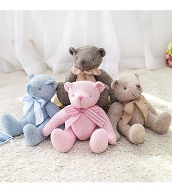 Alibee Prodigy Toy Örme Yün Ayı Peluş Oyuncak