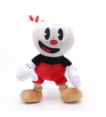 Alibee Cuphead Macera Oyunu Mugman'In Doldurulmuş Bebeği 25 cm Peluş Oyuncak