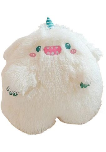 Jzcat Beyaz Çocuk Küçük Canavar Bebek Oyuncak 25 cm Peluş Oyuncak