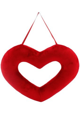 Neco Plush Plush Kırmızı Delikli Kalp Velboa 46 cm Peluş Oyuncak