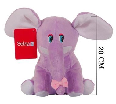 Selay Oyuncak Lila Fil 20 cm Peluş Oyuncak