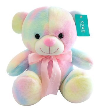 Summer Love Gökkuşağı Ayı Bebek Kucaklama Ayı Peluş Oyuncak