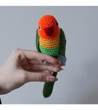 Nildamigurumi Örgü Oyuncak Kuş Cennet Papağan Sultan Peluş Oyuncak