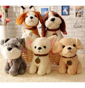 Yucama Siyah Mini Sevimli Köpek Peluş Oyuncak Bebek 20 cm Peluş Oyuncak