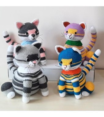 Nildamigurumi Örgü Kedi Pembe Peluş Oyuncak