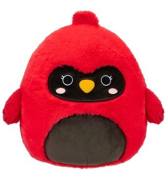Squishmallows 30 cm Fuzz A Mallows Kardinal Kuşu Cazlan Peluş Oyuncak