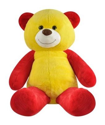 Selay Oyuncak Sarı Kırmızı Salaş Taraftar Ayı Oyuncak 65 cm Peluş Oyuncak