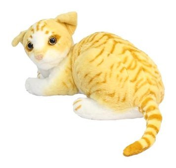 Toyaş Miyavlayan Sesli Sarı Tekir Kedi 30 cm Peluş Oyuncak