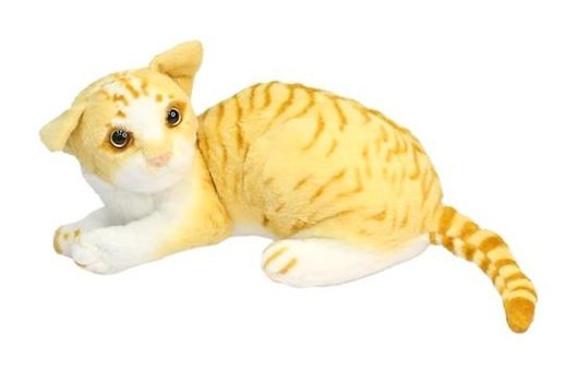 Toyaş Miyavlayan Sesli Sarı Tekir Kedi 30 cm Peluş Oyuncak