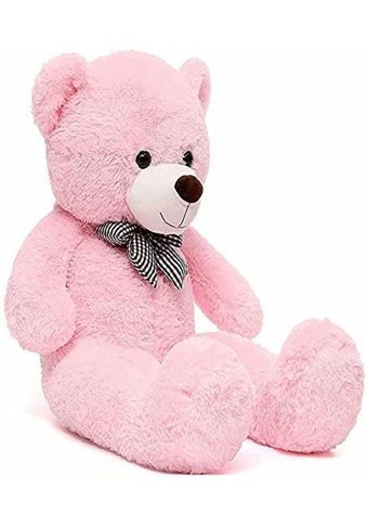 Sole Rengarenk Papyonlu Ayıcık 90 cm Beyaz Peluş Oyuncak