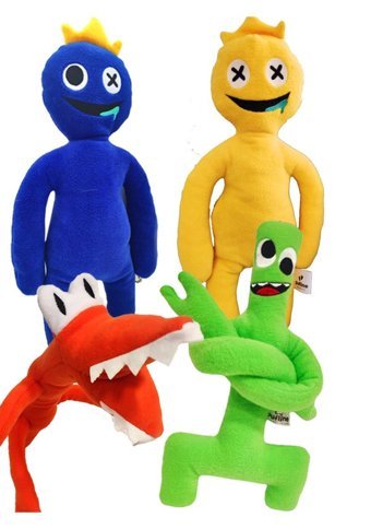 Pufline Rainbow Friends Simple 4'lü Set Peluş Oyuncak