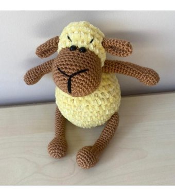 Nildamigurumi Örgü Kuzu Sarı Peluş Oyuncak