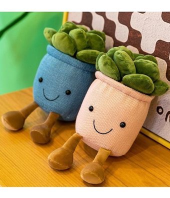 Luckystar Etli Saksı Mavi Peluş Oyuncak