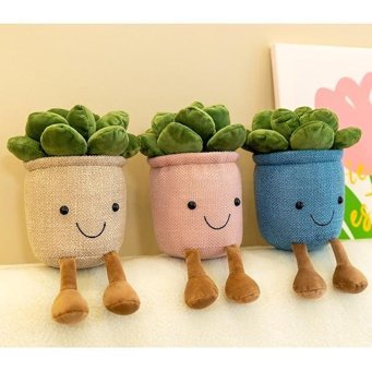 Luckystar Etli Saksı Mavi Peluş Oyuncak